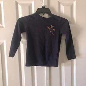 6/$20 Craft & Flow Knitwear navy blue long sleeve shirt w/ dinosaur bone pocket5